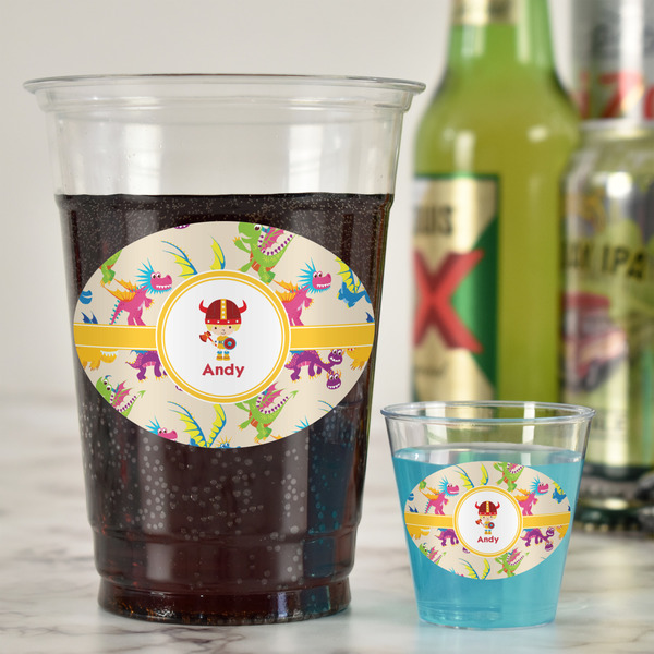 Dragons Plastic Shot Glasses - In Context