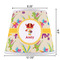 Dragons Poly Film Empire Lampshade - Dimensions