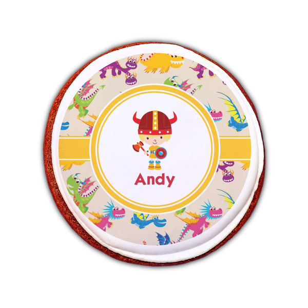 Dragons Printed Icing Circle - Small - On Cookie