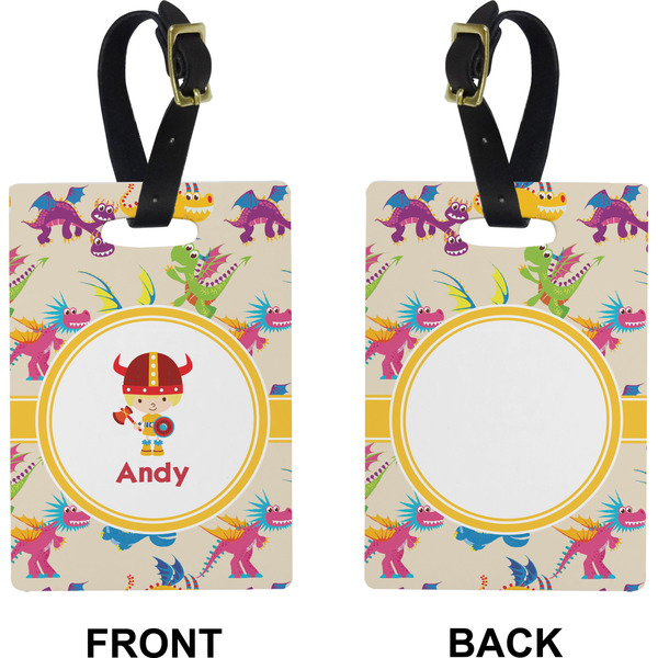 Dragons Rectangle Luggage Tag (Front + Back)