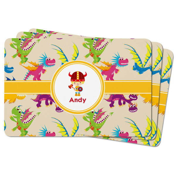 Dragons Rectangular Fridge Magnet - THREE