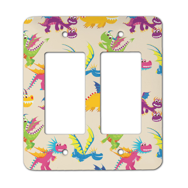 Custom Dragons Rocker Style Light Switch Cover - Two Switch
