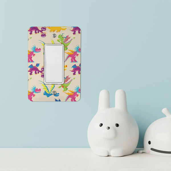 Dragons Rocker Light Switch Covers - Single - IN CONTEXT