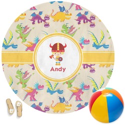 Dragons Round Beach Towel (Personalized)