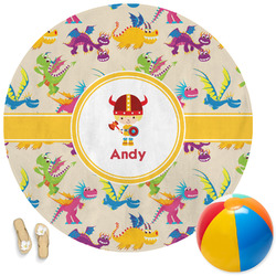 Dragons Round Beach Towel (Personalized)