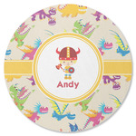Dragons Round Rubber Backed Coaster (Personalized)