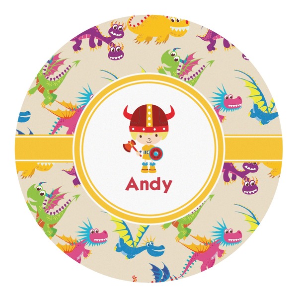 Custom Dragons Round Decal (Personalized)