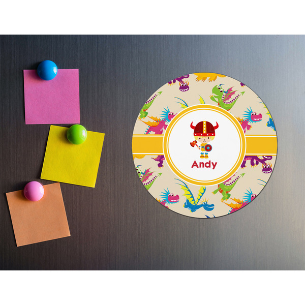 Dragons Round Fridge Magnet - LIFESTYLE