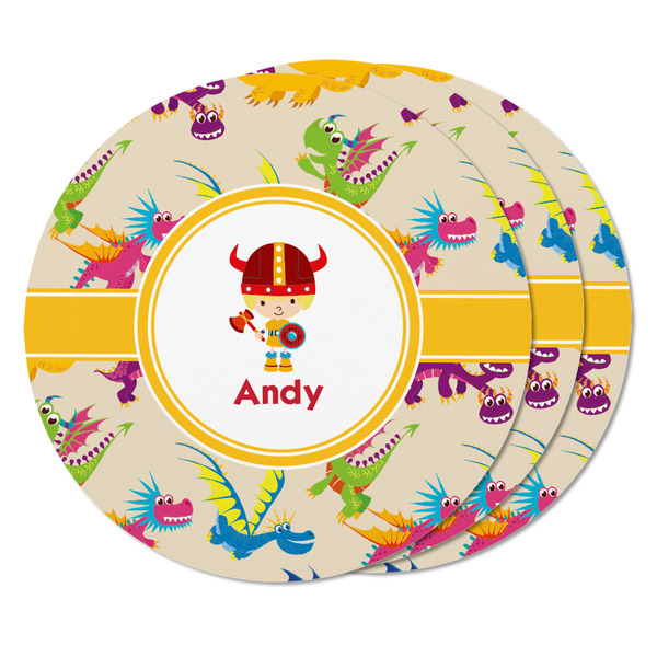 Dragons Round Fridge Magnet - THREE