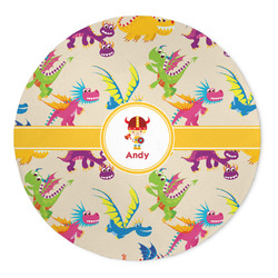 Dragons 5' Round Indoor Area Rug (Personalized)