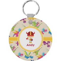 Dragons Round Plastic Keychain (Personalized)