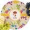 Dragons Round Linen Placemats - Front (w flowers)
