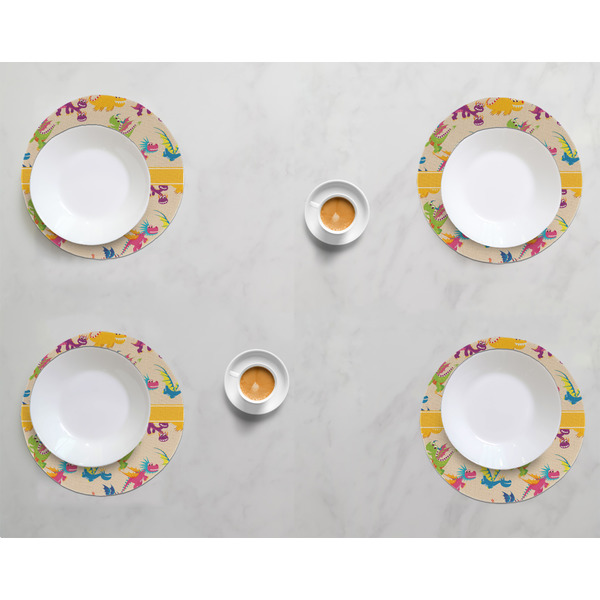 Dragons Round Linen Placemats - LIFESTYLE (set of 4)