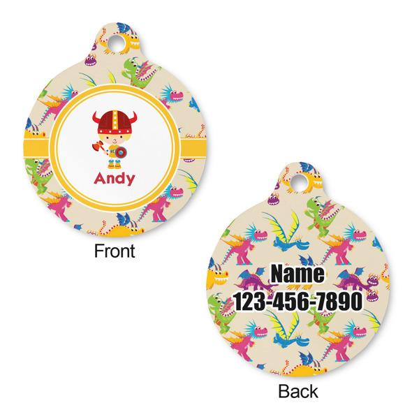 Dragons Round Pet Tag - Front & Back