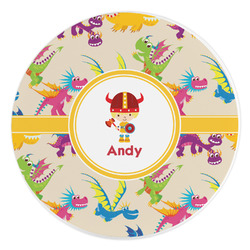 Dragons Round Stone Trivet (Personalized)