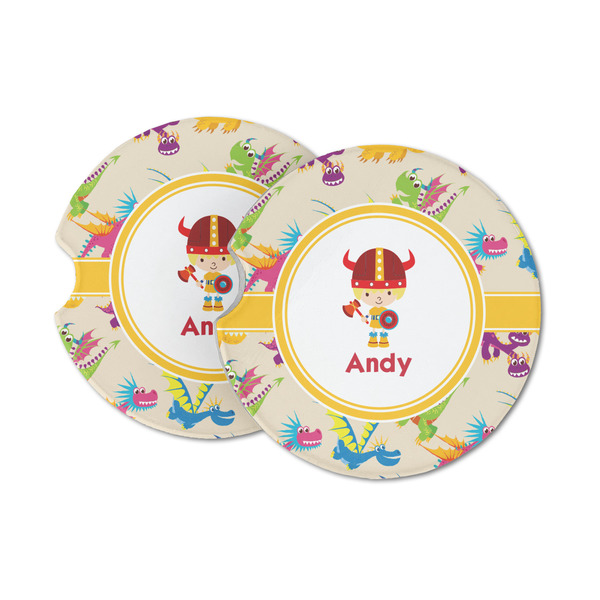 Custom Dragons Sandstone Car Coasters (Personalized)