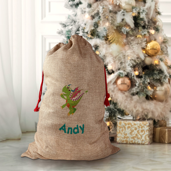 Dragons Santa Bag - Front (stuffed)