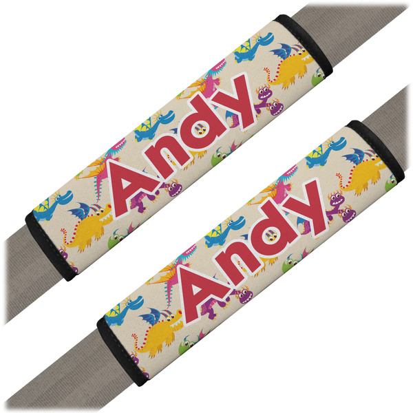 Custom Dragons Seat Belt Covers (Set of 2) (Personalized)