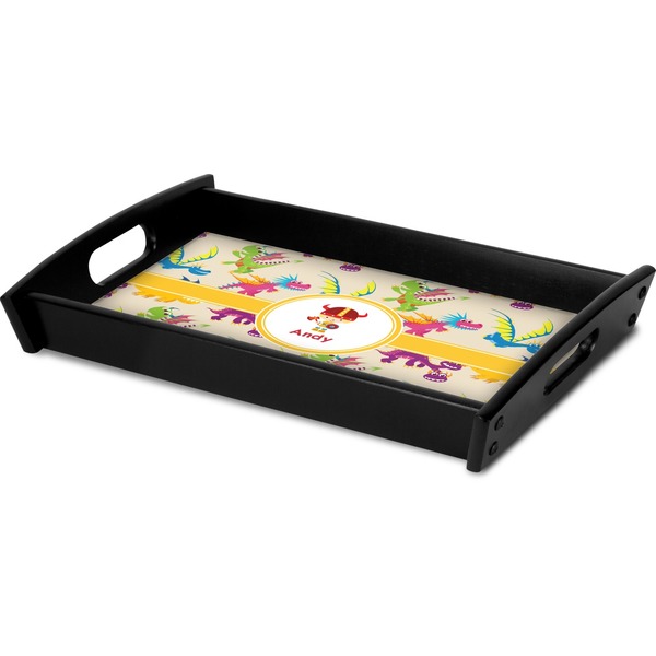 Dragons Serving Tray Black - Corner