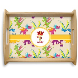 Dragons Natural Wooden Tray - Large (Personalized)