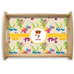 Dragons Natural Wooden Tray - Small (Personalized)