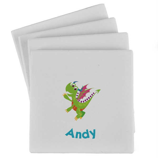 Custom Dragons Absorbent Stone Coasters - Set of 4 (Personalized)