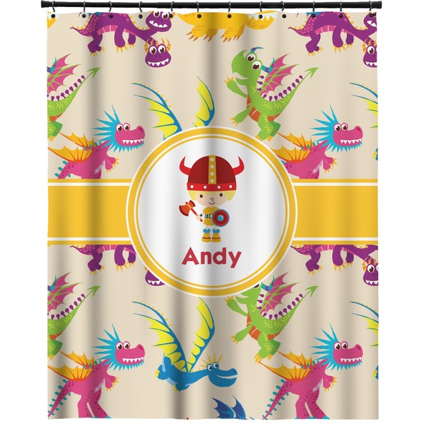 Custom Dragons Extra Long Shower Curtain - 70"x84" (Personalized)
