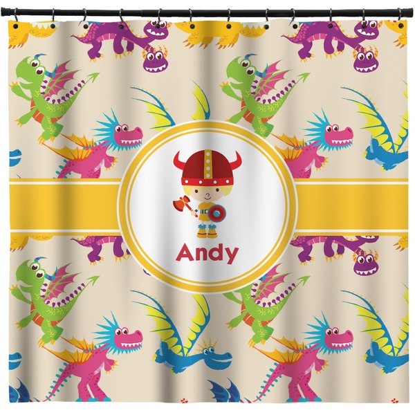 Custom Dragons Shower Curtain - 71" x 74" (Personalized)