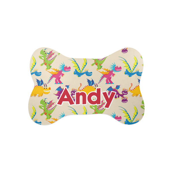Custom Dragons Bone Shaped Dog Food Mat (Small) (Personalized)