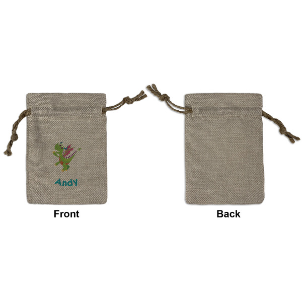 Dragons Small Burlap Gift Bag - Front Approval