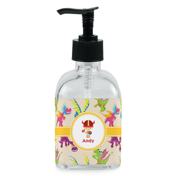 Custom Dragons Glass Soap & Lotion Bottle - Single Bottle (Personalized)