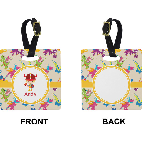 Dragons Square Luggage Tag (Front + Back)