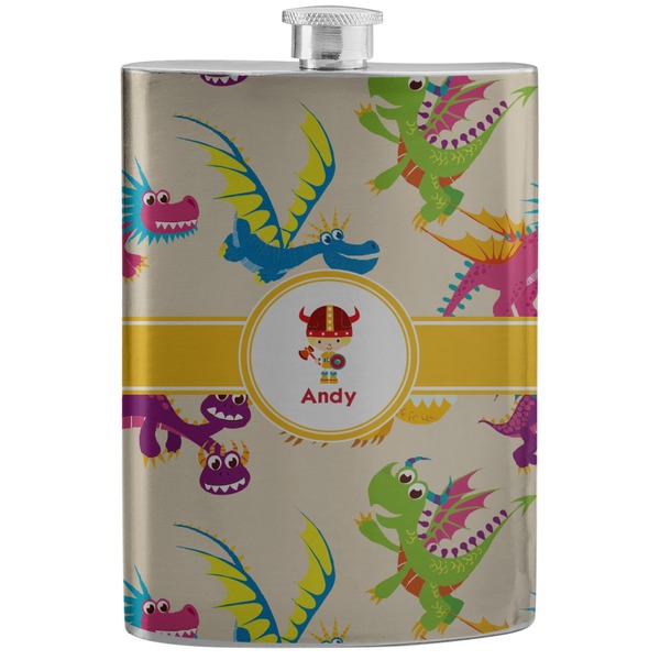 Custom Dragons Stainless Steel Flask (Personalized)