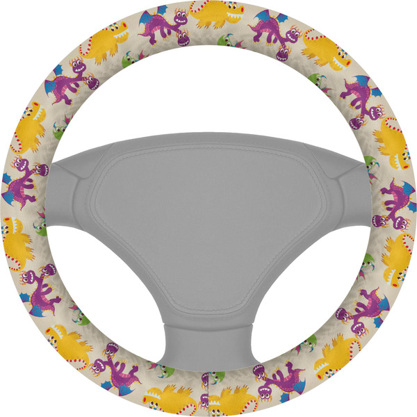 Custom Dragons Steering Wheel Cover