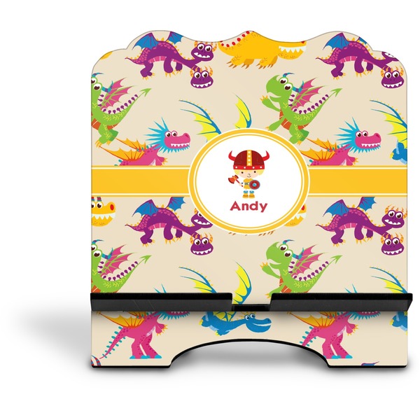 Dragons Stylized Tablet Stand - Front without iPad