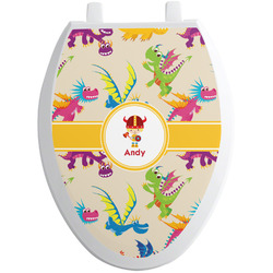 Dragons Toilet Seat Decal - Elongated (Personalized)
