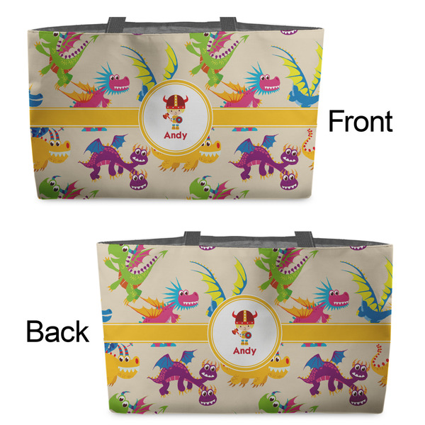 Dragons Tote w/Black Handles - Front & Back Views