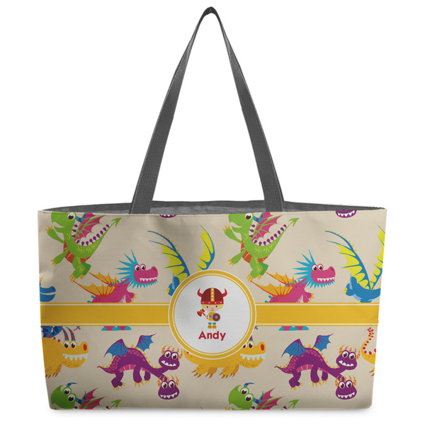 Custom Dragons Beach Totes Bag - w/ Black Handles (Personalized)