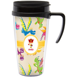 Dragons Acrylic Travel Mug with Handle (Personalized)