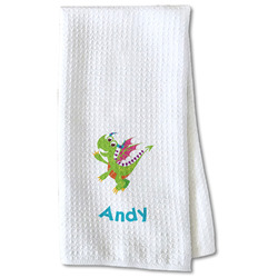 Dragons Kitchen Towel - Waffle Weave - Partial Print (Personalized)