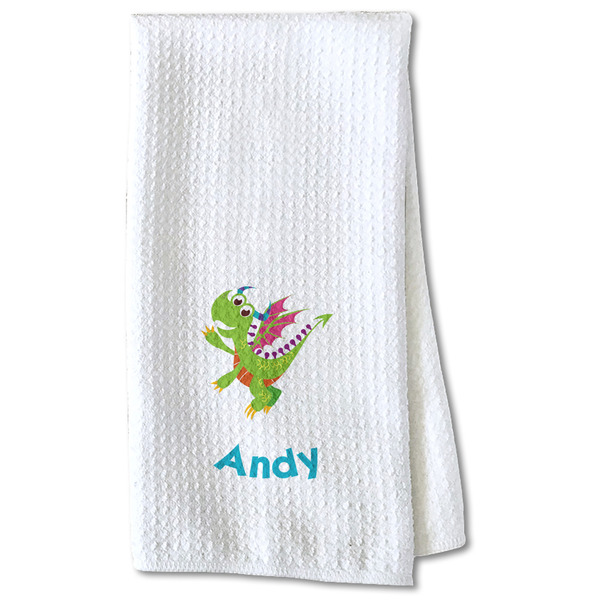 Custom Dragons Kitchen Towel - Waffle Weave - Partial Print (Personalized)