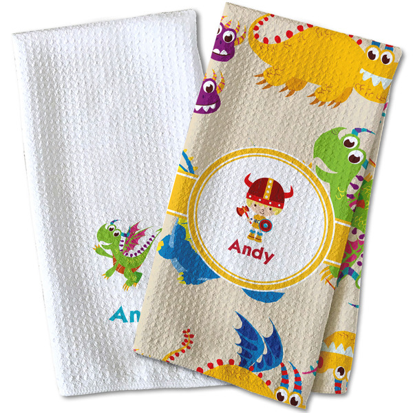 Dragons Waffle Weave Towels - Two Print Styles