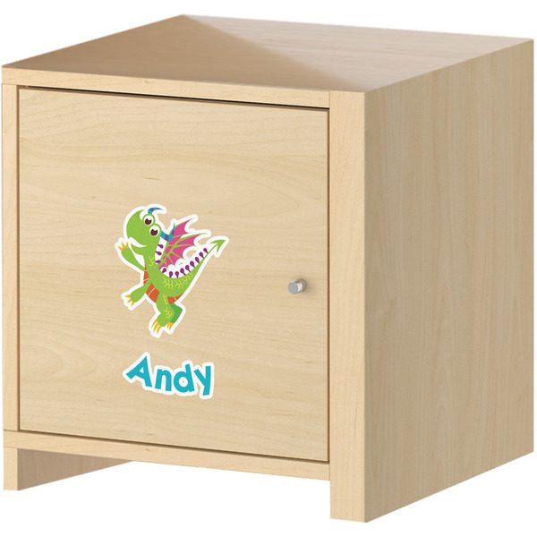 Dragons Wall Graphic on Wooden Cabinet