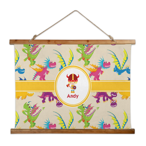 Custom Dragons Wall Hanging Tapestry - Wide (Personalized)