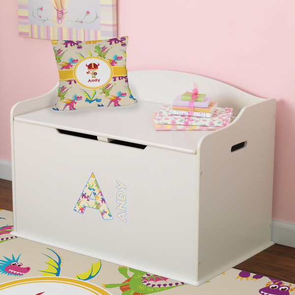 Dragons Wall Name & Initial Small on Toy Chest