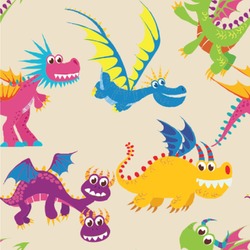 Dragons Wallpaper & Surface Covering (Water Activated 24"x 24" Sample)