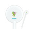Dragons 5.5" Round Plastic Stir Sticks - White - Double Sided (Personalized)
