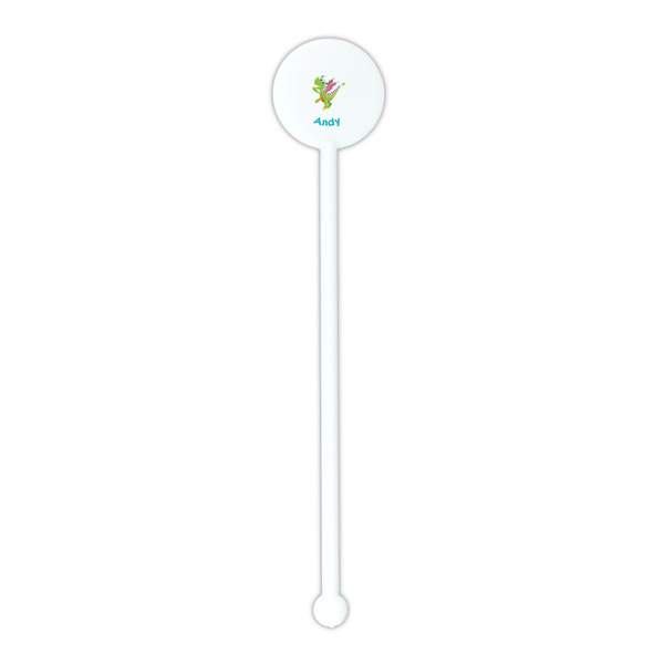 Dragons White Plastic 5.5" Stir Stick - Round - Single Stick