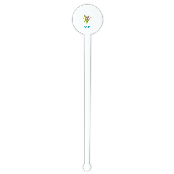 Dragons White Plastic 7" Stir Stick - Round - Single Stick