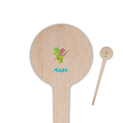 Dragons 4" Round Wooden Food Picks - Double Sided (Personalized)
